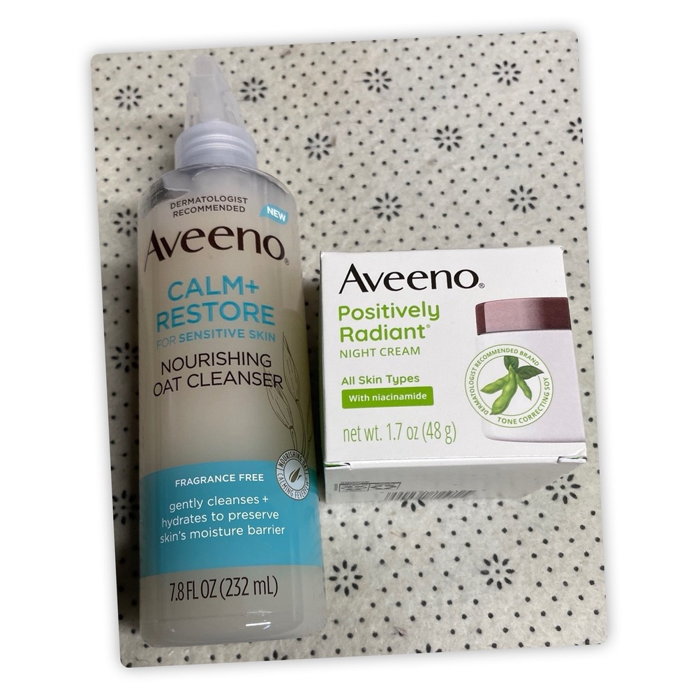 Aveeno Sensitive Skin Oat‎ Cleanser & Night Cream